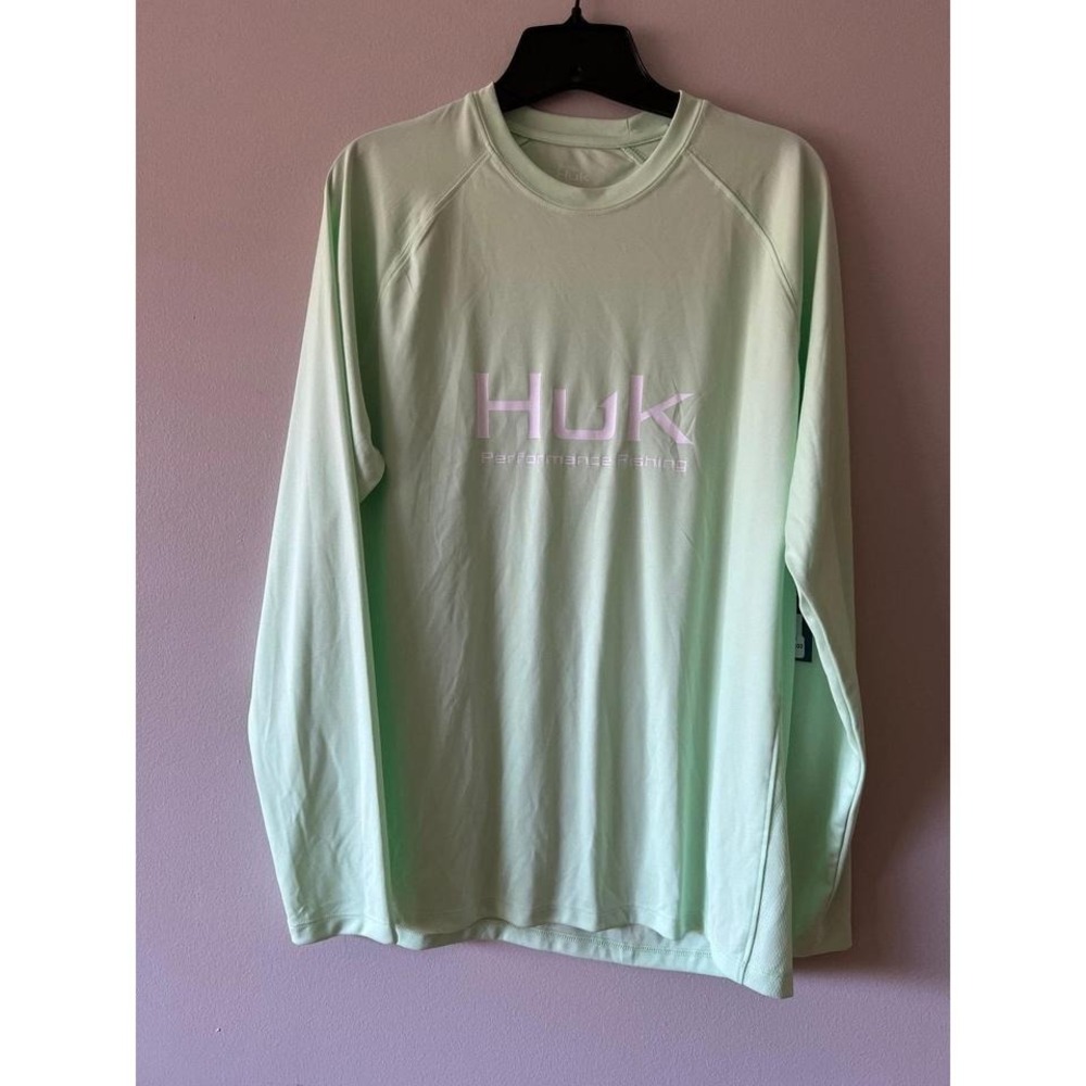 HUK Performance Fishing Vented Pursuit Mint Green Medium NWT